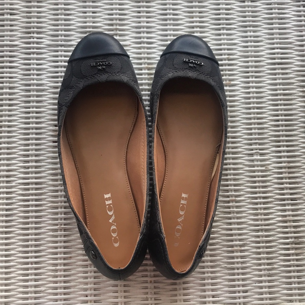 black coach flats.